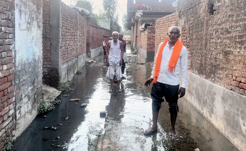 Lakhs spent but villagers are still forced to pass through mud