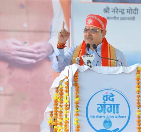 मुख्यमंत्री भजनलाल शर्मा राजसमंद में सभा को संबोधित करते हुए फोटो -अमर उजाला