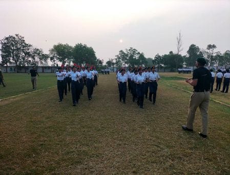 NCC cadets gained knowledge about arms drill and foot drill