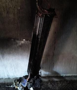 AC exploded with a loud bang, goods burnt to ashes