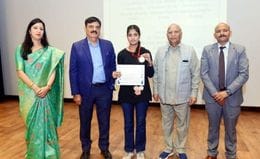 Riya secured second position in the university by scoring 86.75% marks in B. Pharmacy