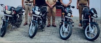 Four Bikes Of Four Gangsters Brought Down By Police - Siddharthnagar ...