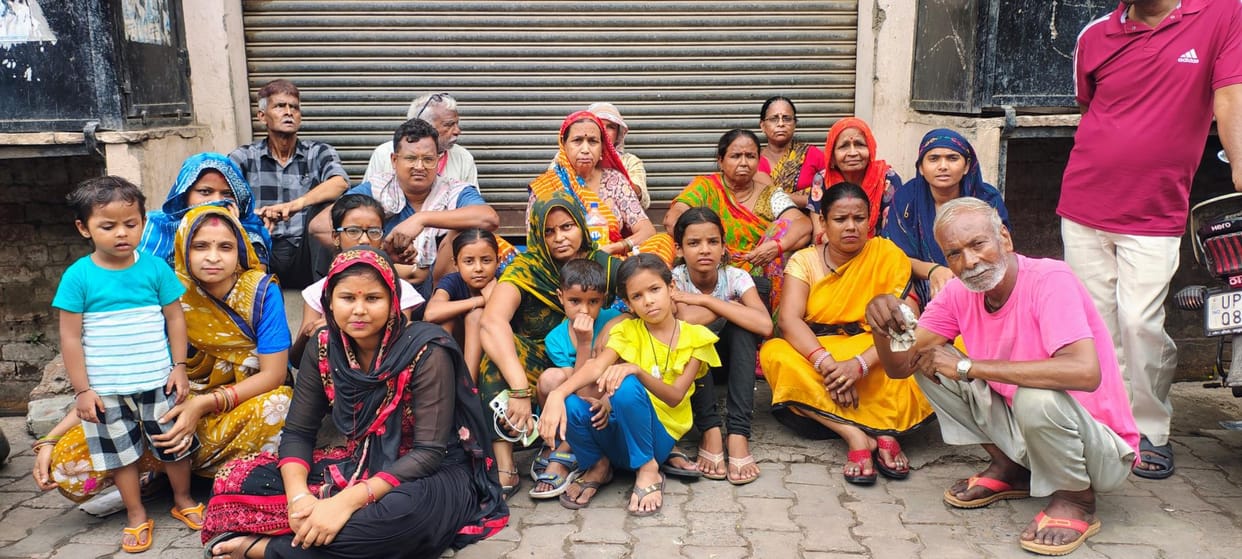 The victim's family sat on a dharna outside the incident spot, the police took them away