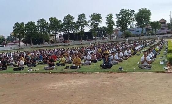 Yoga camp started on Police Line ground