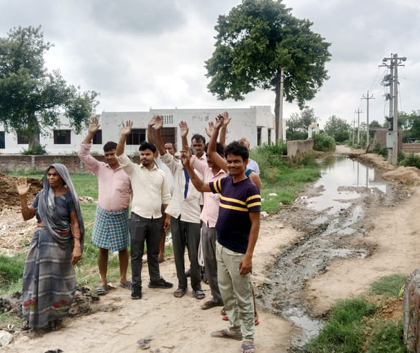 Waterlogging became a problem, villagers protested