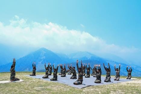 Army Celebrate Yoga day