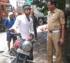 Two bullets were seized for bursting firecrackers, challan of 37 thousand rupees was issued
