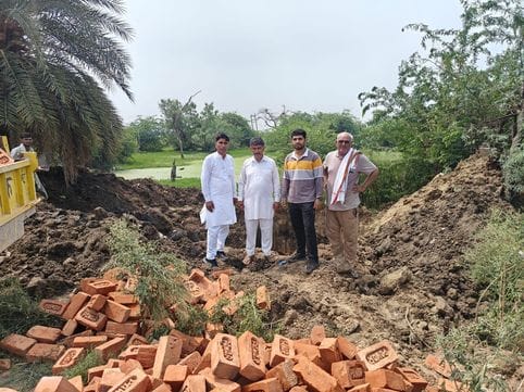 After the protest, demonstration and meeting, the work of drainage of contaminated water started