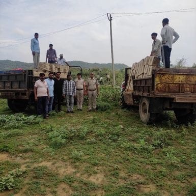 The confiscated liquor was destroyed