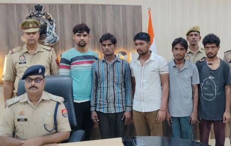 Five arrested with stolen goods