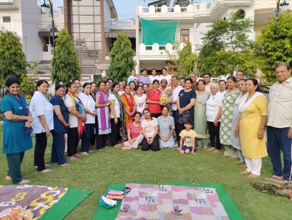 Ward residents were made to do yoga exercises