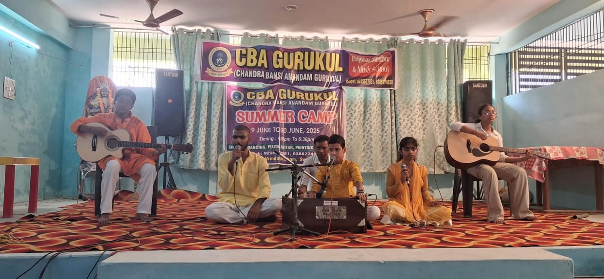 Students were given training in singing and playing instruments