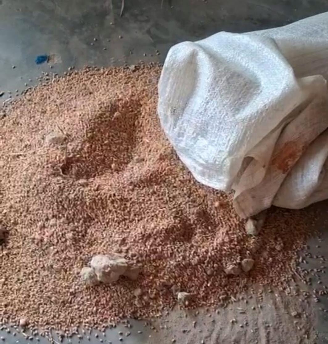 Standing salt is coming out in ration bags