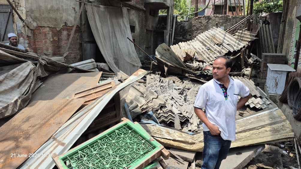 Bulldozers were used to remove encroachment from Chhatri Peer to Jali Kothi