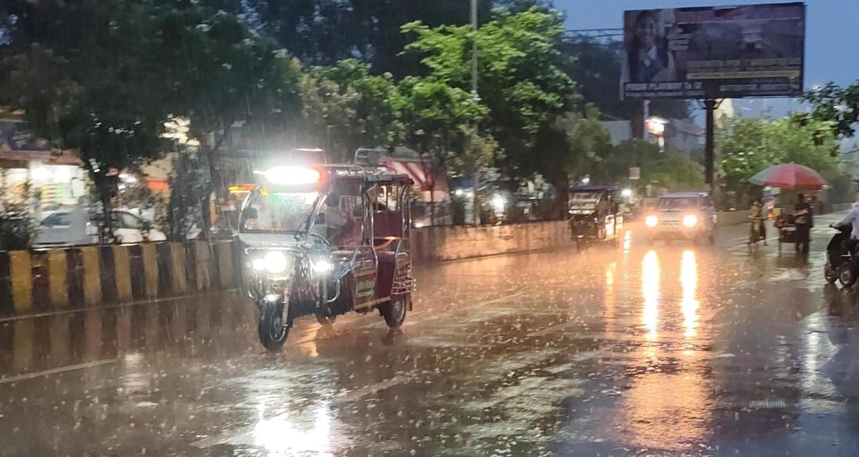 After the day's humidity, the rain in the evening brought relief
