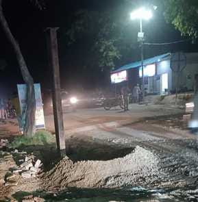 Height gauge at Bhuni crossroads, BJP stopped construction work