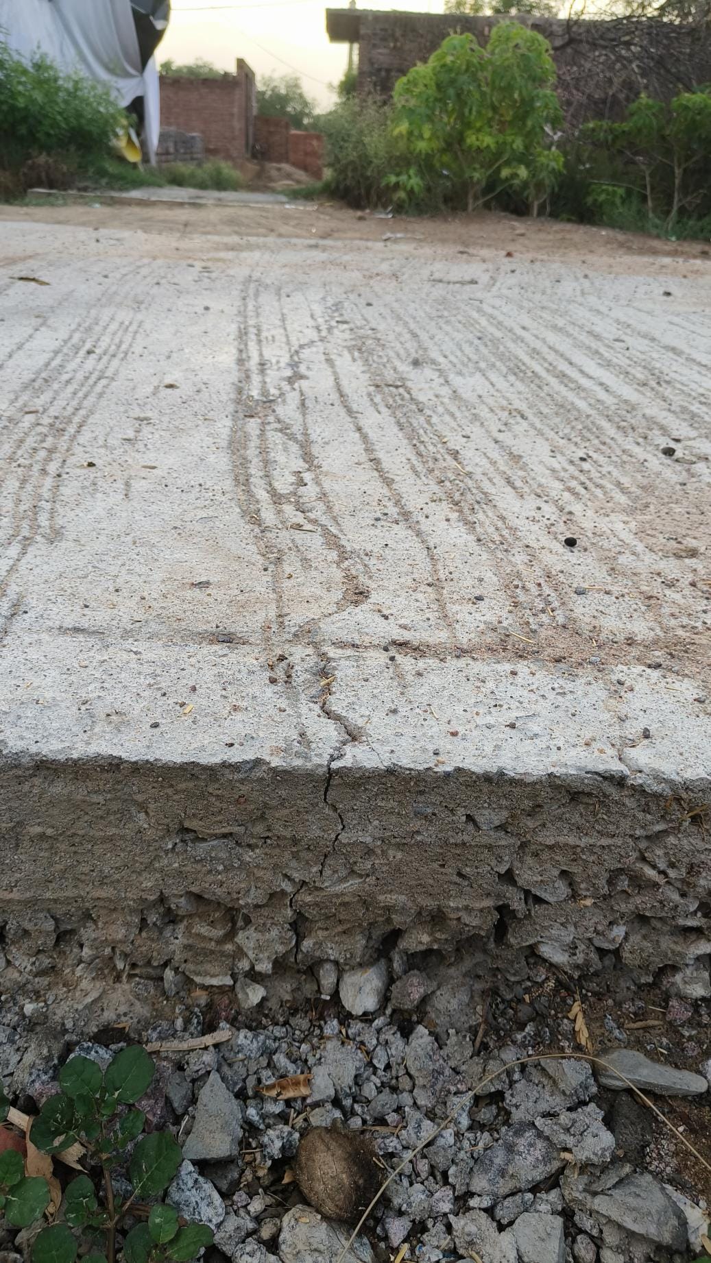 The gravel of the CC road got uprooted in just 20 days