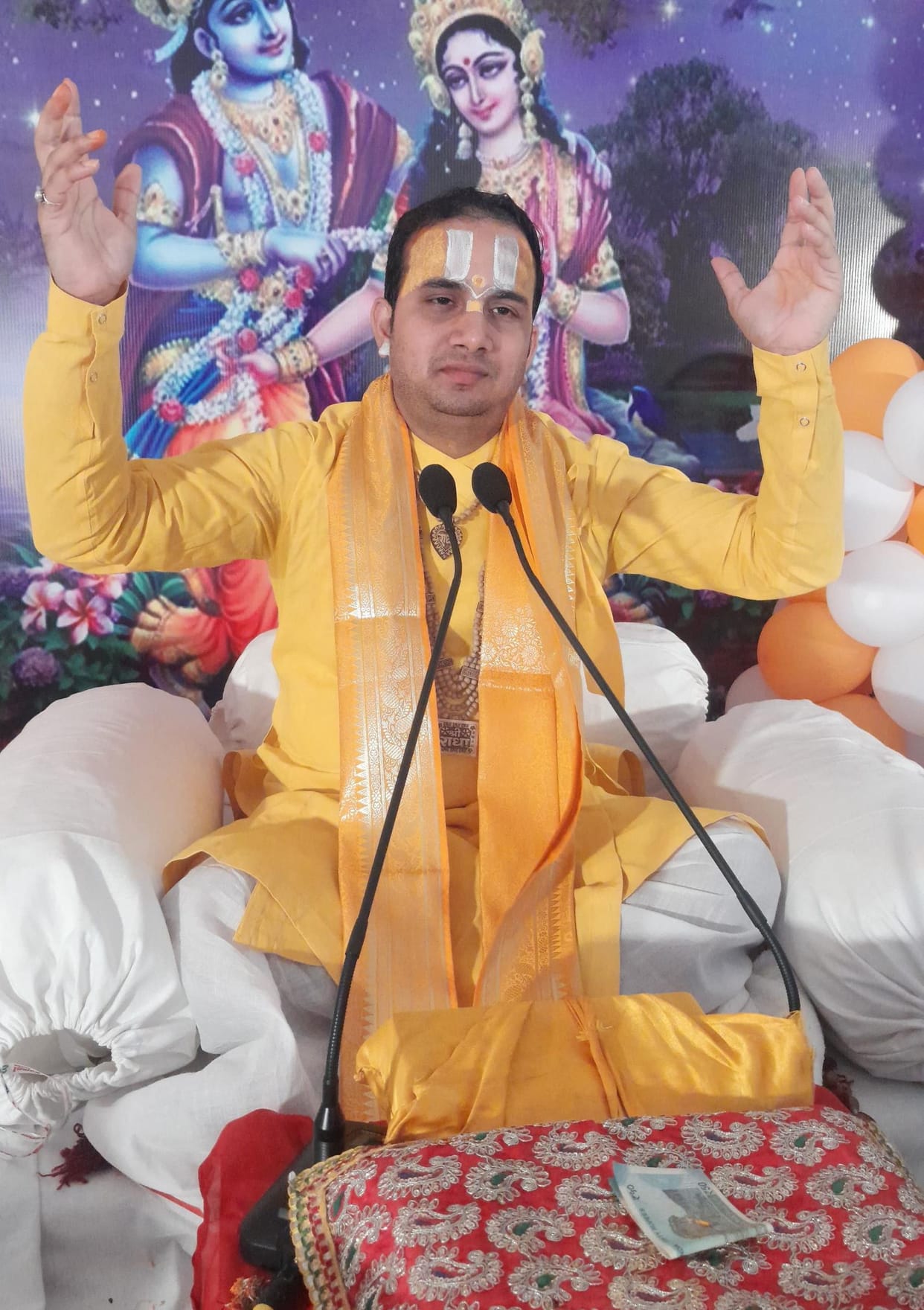 The incidents of Lord Nar Singh, Parshuram and Shri Ram were explained in the story