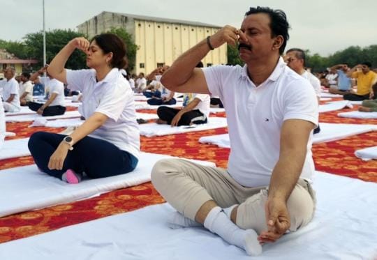 Learned the art of staying healthy through yoga with zeal and enthusiasm