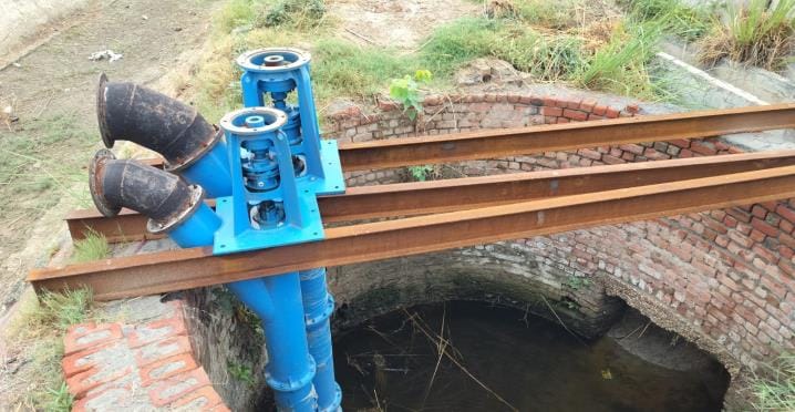 Pumping house without electricity connection, risk of waterlogging in monsoon