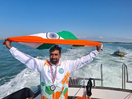 Disabled swimmer Rajbir Gurjar showed his talent in London