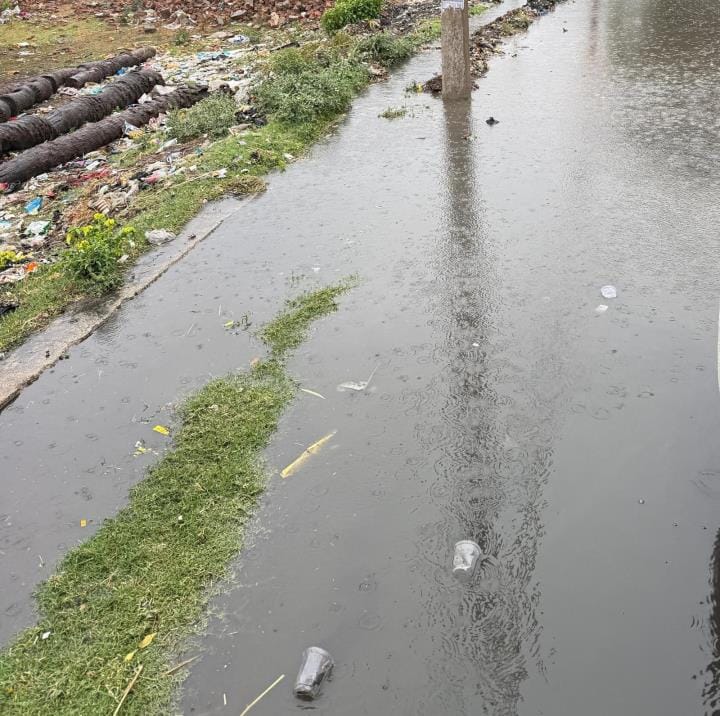 Drainage system collapsed before monsoon