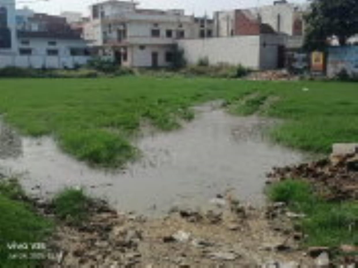 Rainwater stored in empty plots poses the risk of spreading infectious diseases