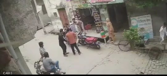 A young man sitting in a cafe was attacked with an iron rod