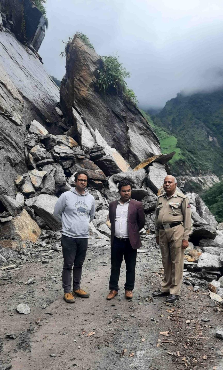 Six roads in the district are closed due to falling debris and boulders due to rain