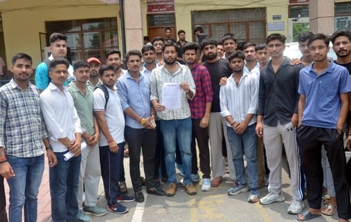 RLD student assembly demonstrated at the Collectorate, submitted a memorandum to the DM
