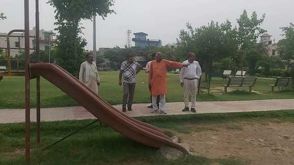 Chairman inspected the parks, improvements will be made