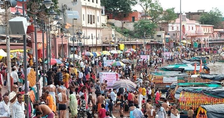 On Ashadhi Amavasya, around 10 lakh devotees took a dip in the Mandakini