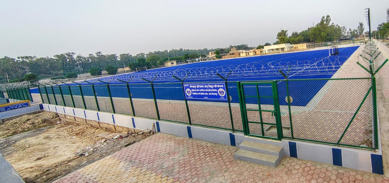 The AstroTurf field built in the village of Baijalpur is now ready to nurture new hockey talent, constructed by the Nuclear Power Corporation of India Limited Gorakhpur.
