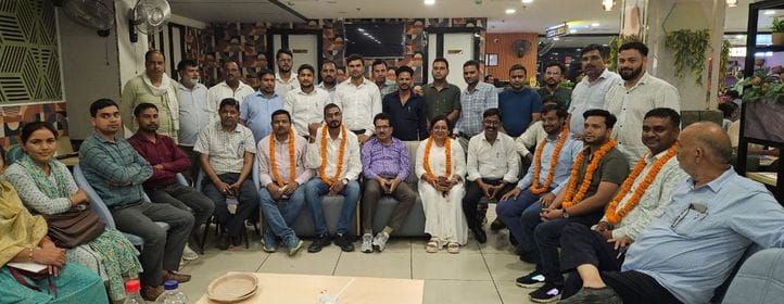 Vishal became the district president of Gram Panchayat Officer Association and Reena became the vice president
