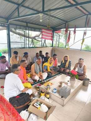 Full sacrifice was made in ancestral yagna and a feast was organized