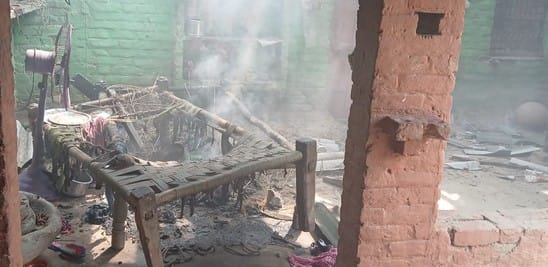 Vandalism and arson at the house of the kidnapping accused