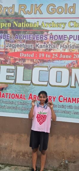 SSB Commandant's son and daughter won bronze and silver medals in archery.