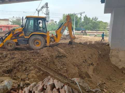 Railway overbridge was inaugurated 10 days ago, underpass is not ready yet