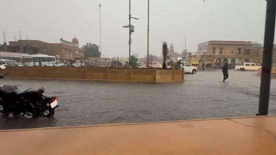 जैसलमेर में आधे घंटे तक झमाझम हुई बारिश।