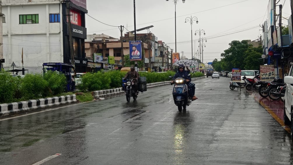 It rained heavily for four hours, water everywhere