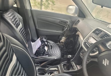 Smoke arose in a moving car, PWD SDO died due to deteriorating health
