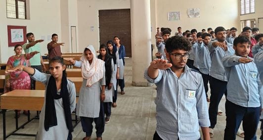 Students of Bhojavas ITI were administered oath against drug abuse