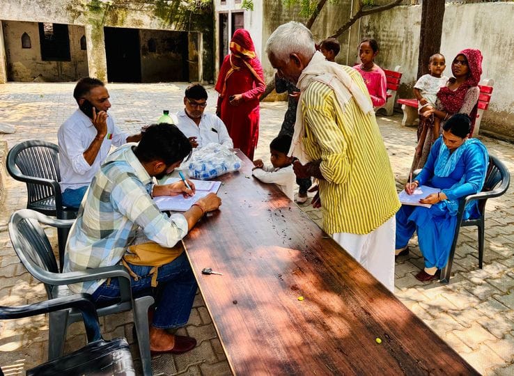 The mobile van team checked the health of 87 villagers