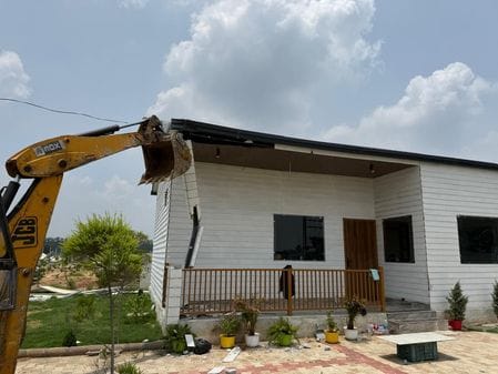 Illegal colony being developed on two acres in Baland demolished