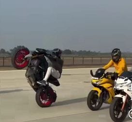 Bike stunt on Ganga Expressway runway, two arrested