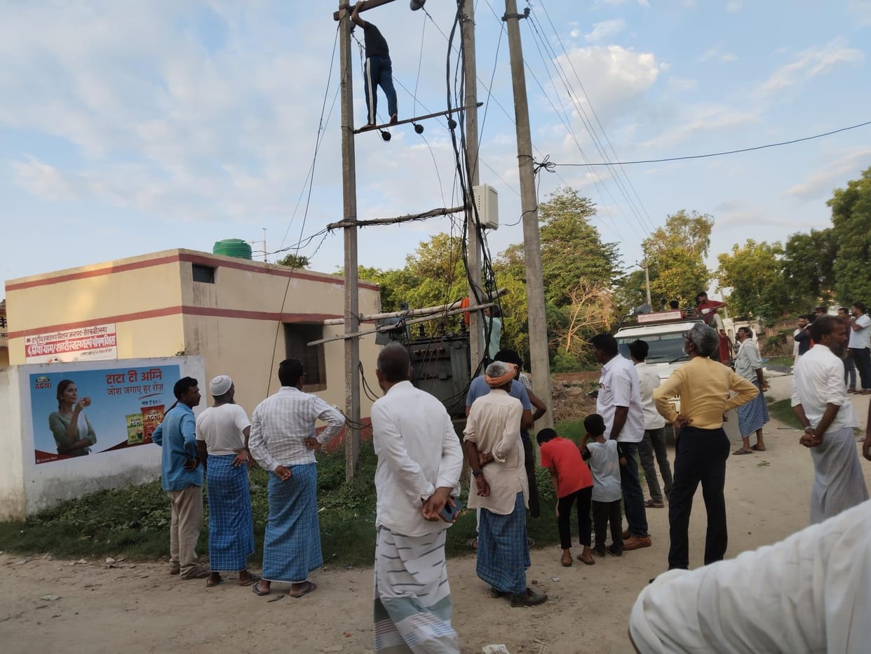 Electricity supply remained disrupted overnight due to burning of transformer in Karhi village