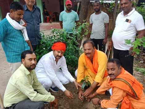 BJP workers planted trees in the name of their mother
