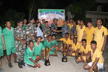 SSB won friendly volleyball match against Nepal APF