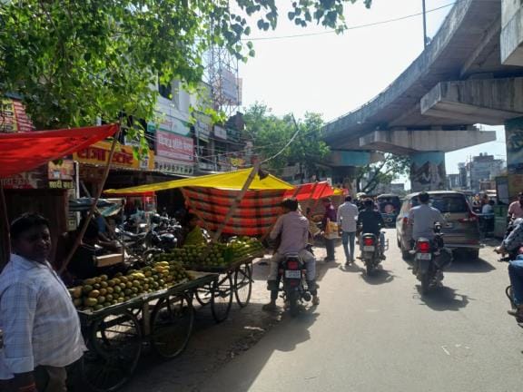 Roads are narrow due to encroachment, people are suffering due to traffic jam