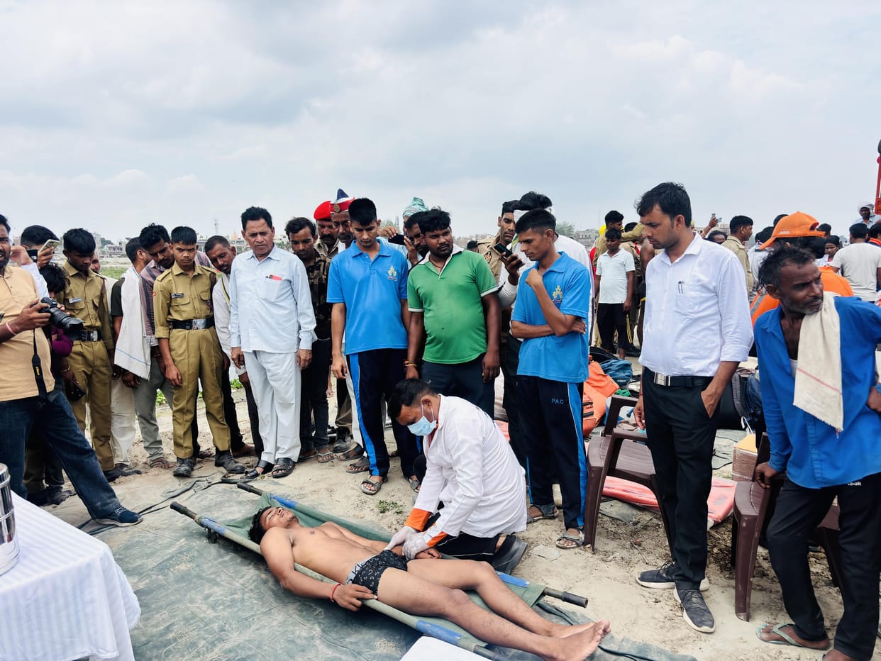Mock drill conducted to rescue people trapped in Yamuna flood